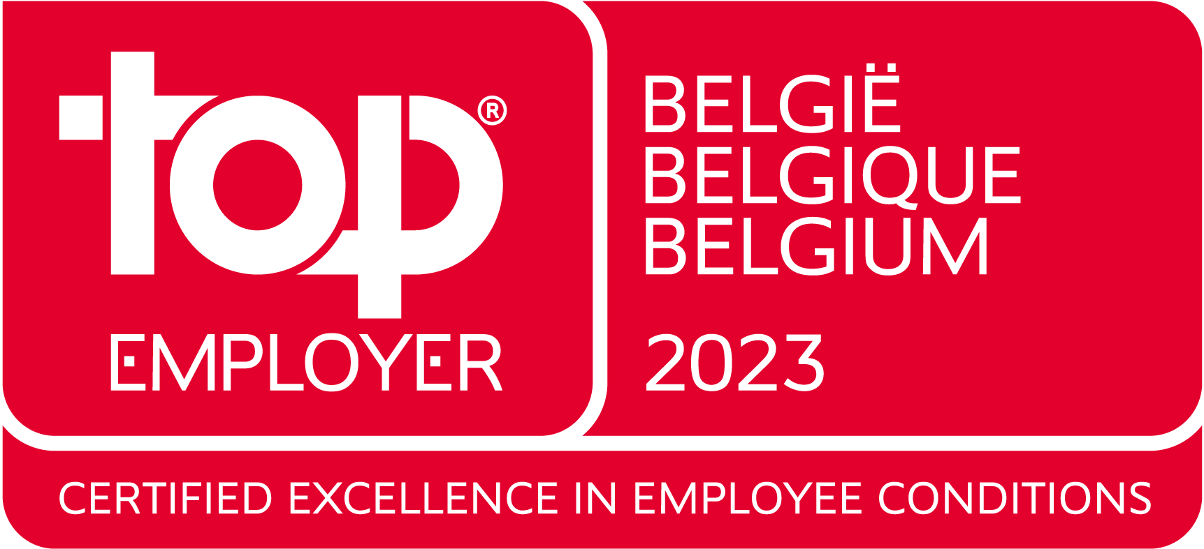 <p>We’re so proud to be a Top Employer. 14 times already! Our lucky number ... Because we’re so lucky to have the best people we could ever wish for.</p>
