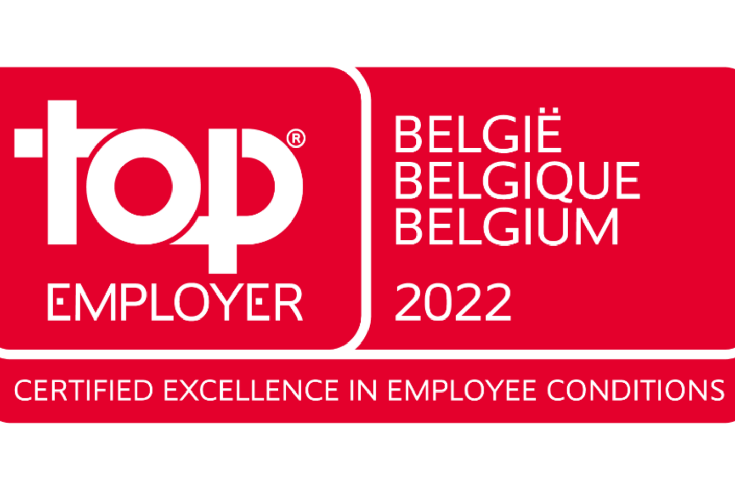 <p>We’re so proud to be a Top Employer. 14 times already! Our lucky number ... Because we’re so lucky to have the best people we could ever wish for.</p>
